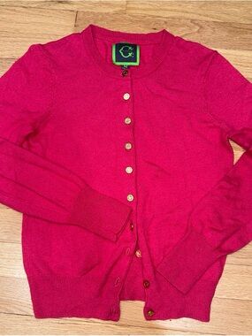 C. Wonder Hot Pink Crewneck Button-Front Cardigan